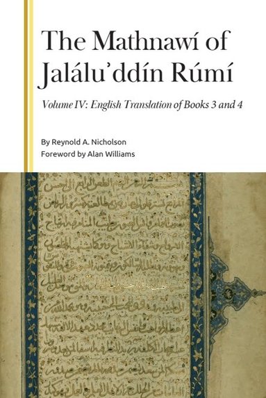 Reynold A. Nicholson - Mathnawí of Jaláluʾddín Rúmí, Volume IV, Inbunden