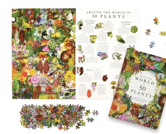 Pussel 1000 bitar Around the World in 50 Plants, Övrigt