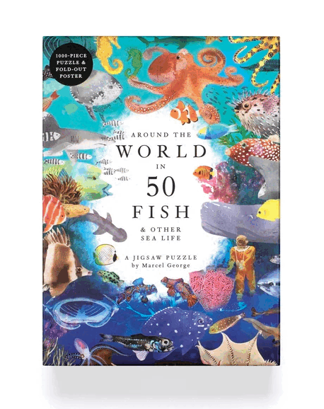 Pussel 1000 bitar - Around the World in 50 Fish, Övrigt