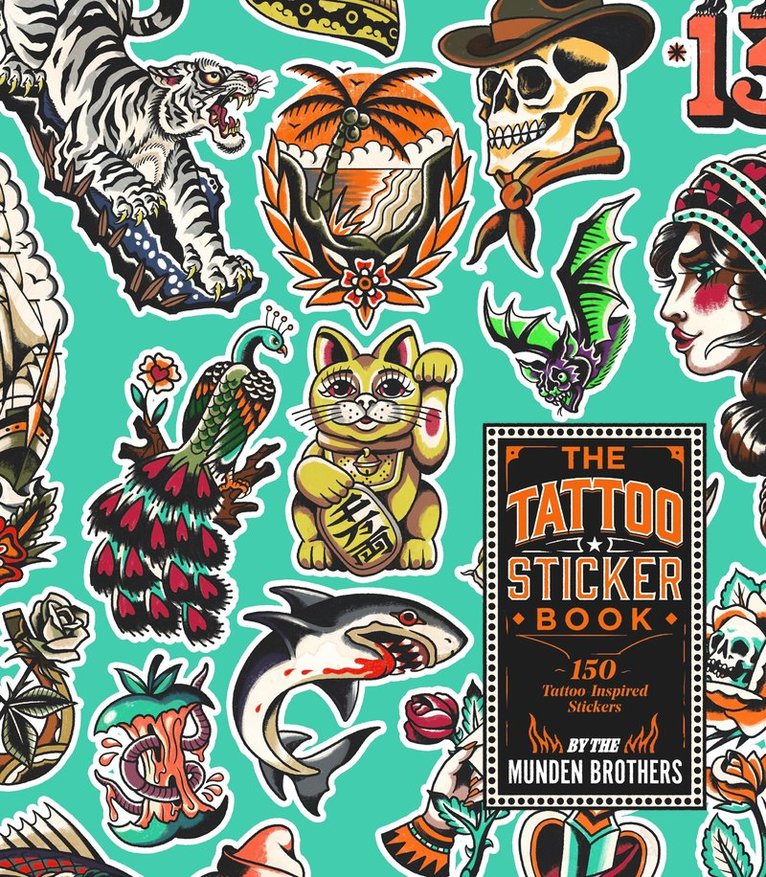 Munden Brothers, Megamunden - Tattoo Sticker Book, Häftad