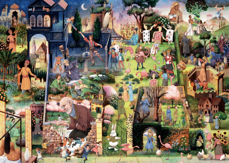 Pussel 1000 bitar - A Booklovers garden, Övrigt