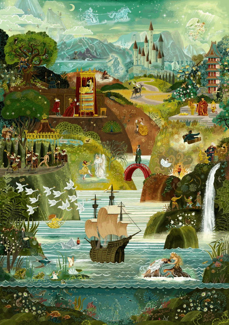 Pussel 1000 bitar - Fairy Tales HC Andersen, Övrigt