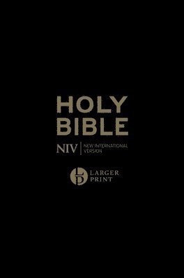 New International Version - NIV Larger Print Personal Black Leather Bible, Häftad