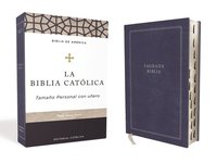 bokomslag Biblia Católica, Tapa Dura, Azul, Tamaño Personal Con Uñero