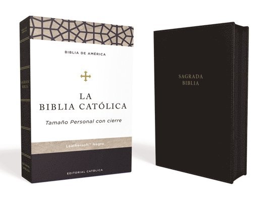 Biblia Católica, Tamaño Personal, Leathersoft, Negra, Con Cierre, Comfort Print 1