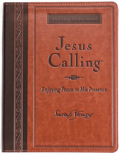 Sarah Young - Jesus Calling, Large Text Brown Leathersoft, with Full Scriptures, Inbunden
