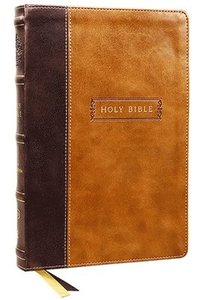 bokomslag KJV Holy Bible with Apocrypha and 73,000 Center-Column Cross References, Brown Leathersoft, Red Letter, Comfort Print (Thumb Indexed): King James Version