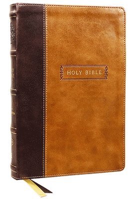 KJV Holy Bible with Apocrypha and 73,000 Center-Column Cross References, Brown Leathersoft, Red Letter, Comfort Print (Thumb Indexed): King James Version 1