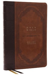 bokomslag KJV Holy Bible: Giant Print Thinline Bible, Brown Leathersoft, Red Letter, Comfort Print (Thumb Indexed): King James Version (Vintage Series)
