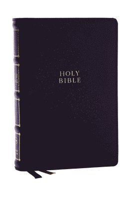bokomslag NKJV, Compact Center-Column Reference Bible, Black Genuine Leather, Red Letter, Comfort Print
