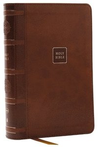 bokomslag NKJV Compact Paragraph-Style Bible w/ 43,000 Cross References, Brown Leathersoft, Red Letter, Comfort Print: Holy Bible, New King James Version