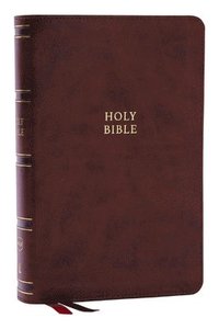 bokomslag NKJV, Single-Column Reference Bible, Verse-by-verse, Brown Leathersoft, Red Letter, Comfort Print (Thumb Indexed)