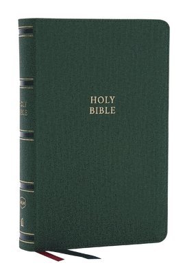 NKJV, Single-Column Reference Bible, Verse-by-verse, Green Leathersoft, Red Letter, Comfort Print (Thumb Indexed) 1