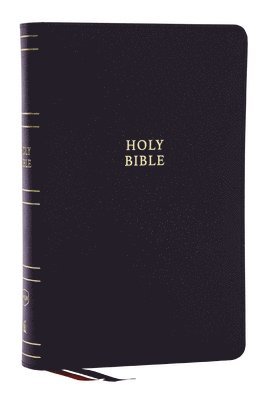 NKJV, Single-Column Reference Bible, Verse-by-verse, Black Bonded Leather, Red Letter, Comfort Print (Thumb Indexed) 1