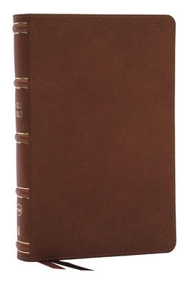 Nkjv, Single-Column Reference Bible, Verse-By-Verse, Brown Genuine Leather, Red Letter, Comfort Print 1