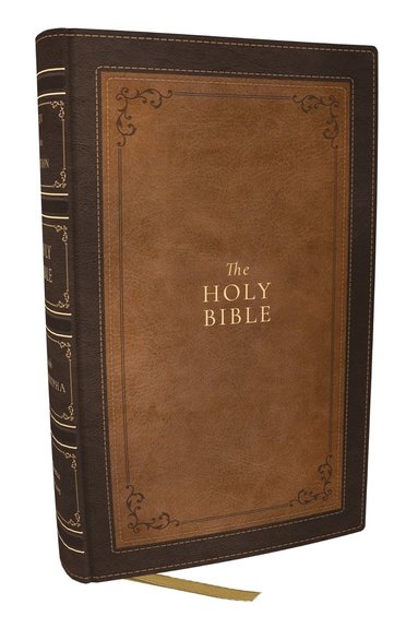 bokomslag 1611 KJV with Apocrypha, Brown Leathersoft