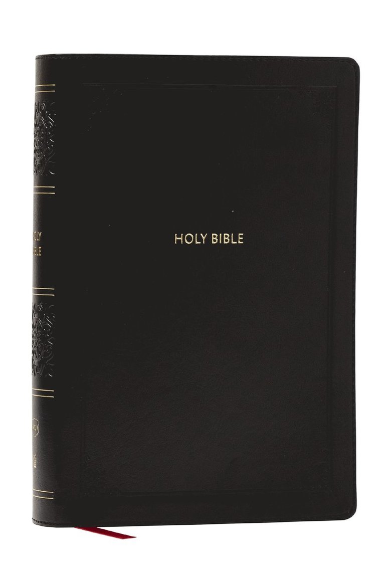 Thomas Nelson, Thomas Nelson - NKJV Giant Print End-of-Verse Reference Bible, Black Leathersoft, Red Letter, Comfort Print (Thumb Indexed), Inbunden