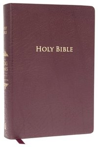 bokomslag KJV Study Bible, Large Print, Bonded Leather, Burgundy, Red Letter
