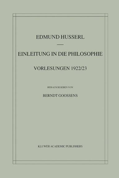 bokomslag Einleitung in die Philosophie