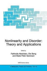 bokomslag Nonlinearity and Disorder: Theory and Applications