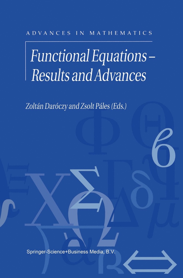 Functional Equations  Results and Advances 1