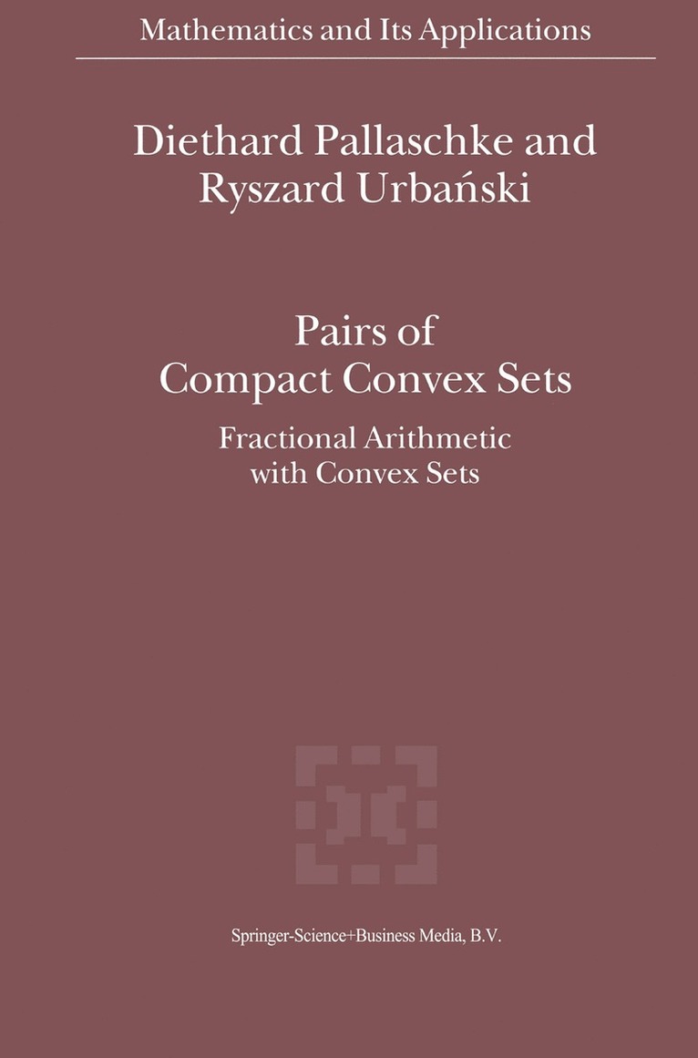 Pairs of Compact Convex Sets 1