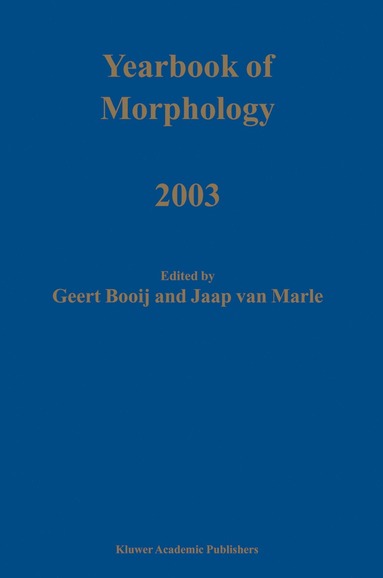 bokomslag Yearbook of Morphology 2003