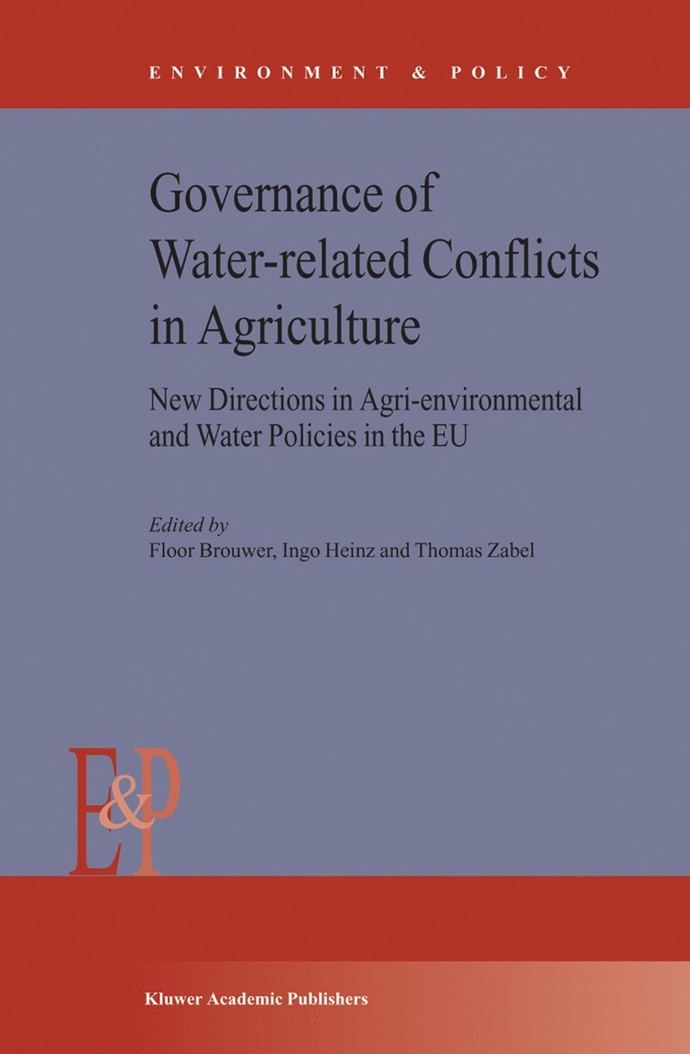 Governance of Water-Related Conflicts in Agriculture