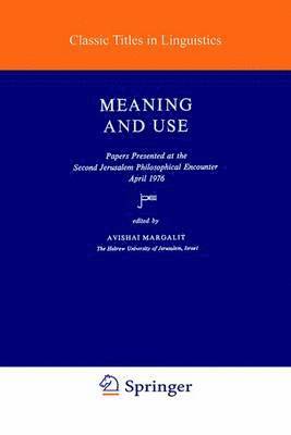 bokomslag Meaning and Use