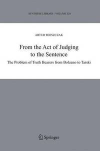 bokomslag From the Act of Judging to the Sentence