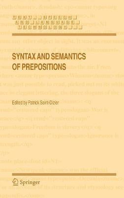 bokomslag Syntax and Semantics of Prepositions