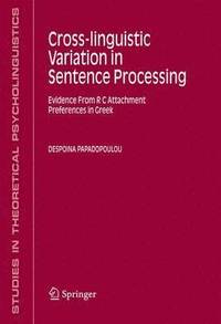 bokomslag Cross-linguistic Variation in Sentence Processing