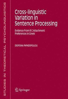 bokomslag Cross-linguistic Variation in Sentence Processing