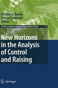 bokomslag New Horizons in the Analysis of Control and Raising