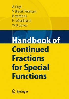 Handbook of Continued Fractions for Special Functions 1