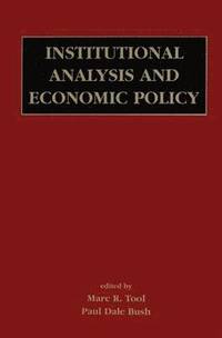 bokomslag Institutional Analysis and Economic Policy