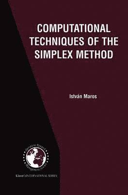 bokomslag Computational Techniques of the Simplex Method