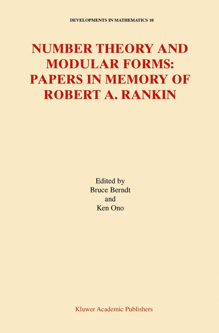 Number Theory and Modular Forms 1