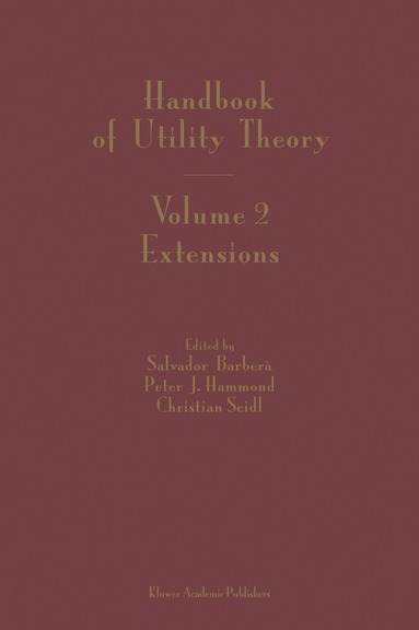 bokomslag Handbook of Utility Theory