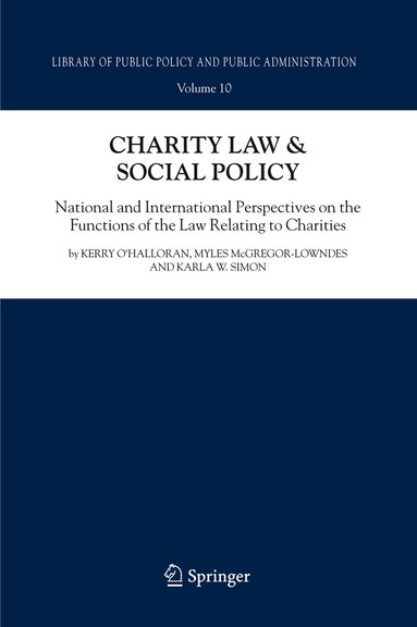 Kerry O'Halloran, Myles McGregor-Lowndes, Karla Simon - Charity Law & Social Policy, Inbunden
