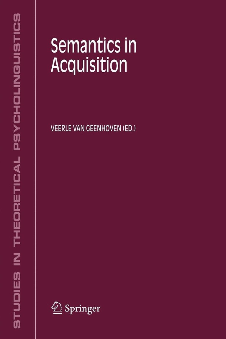 Veerle van Geenhoven, Veerle Van Geenhoven, Veerle van Geenhoven - Semantics in Acquisition, Häftad