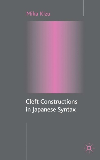 bokomslag Cleft Constructions in Japanese Syntax