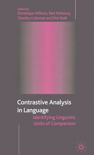 bokomslag Contrastive Analysis in Language