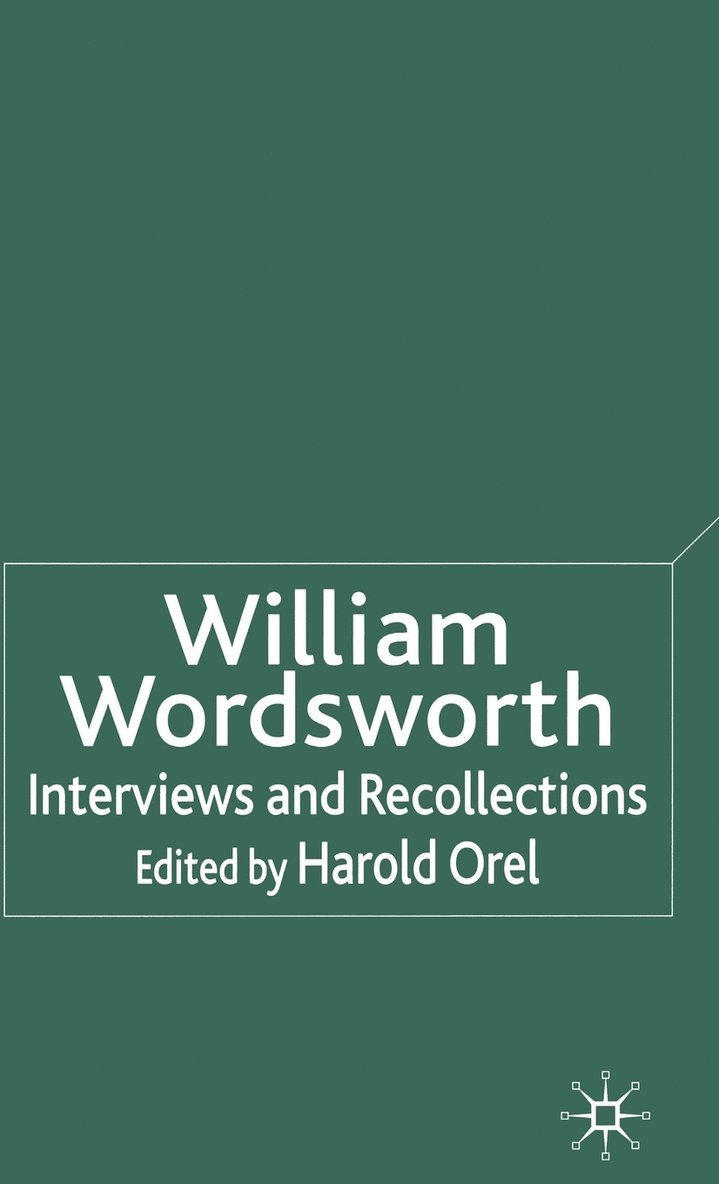 H. Orel - William Wordsworth, Inbunden