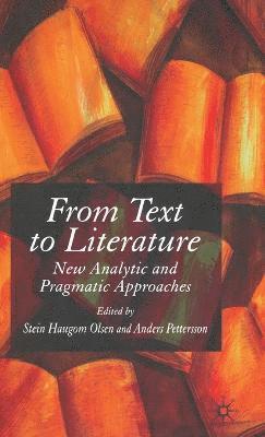 From Text to Literature 1