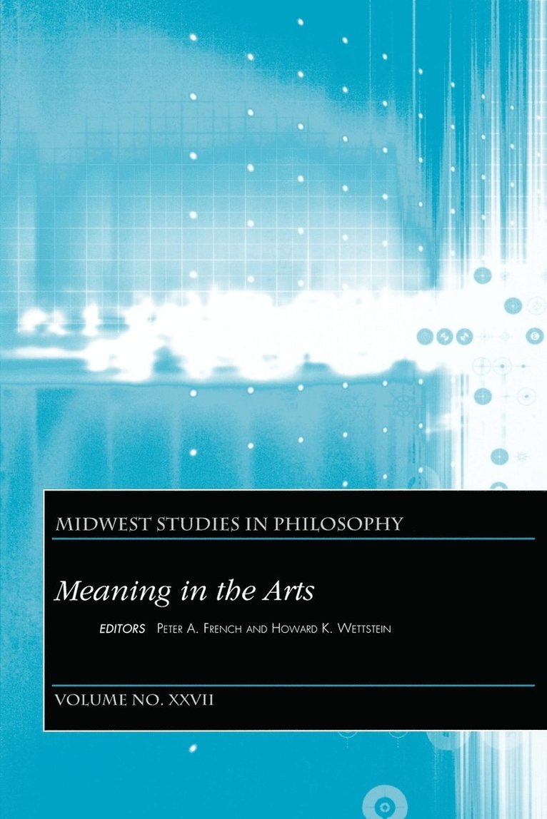 Meaning In The Arts, Volume XXVII 1