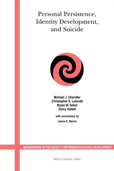 Chandler, Hallett, Michael Chandler, Christopher Lalonde, Bryan W. Sokol, Darcy Hallett - Personal Persistence, Identity Development, and Suicide, Häftad