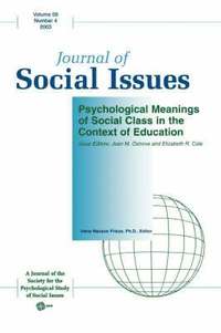 bokomslag Psychological Meanings of Social Class in the Context of Education
