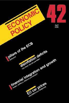 Georges De Menil, Richard Portes, Hans-Werner Sinn, Richard Baldwin, Giuseppe Bertola, Paul Seabright - Economic Policy 42, Häftad