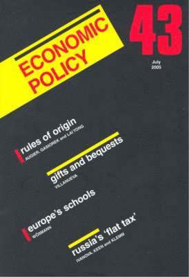 Georges De Menil, Richard Portes, Hans-Werner Sinn, Richard Baldwin, Giuseppe Bertola, Paul Seabright - Economic Policy 43, Häftad